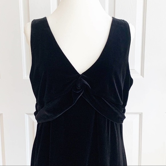 Cato LBD Black Velvet Sleeveless Knot Front A-Line Party Dress Plus Size 18 - Picture 2 of 11